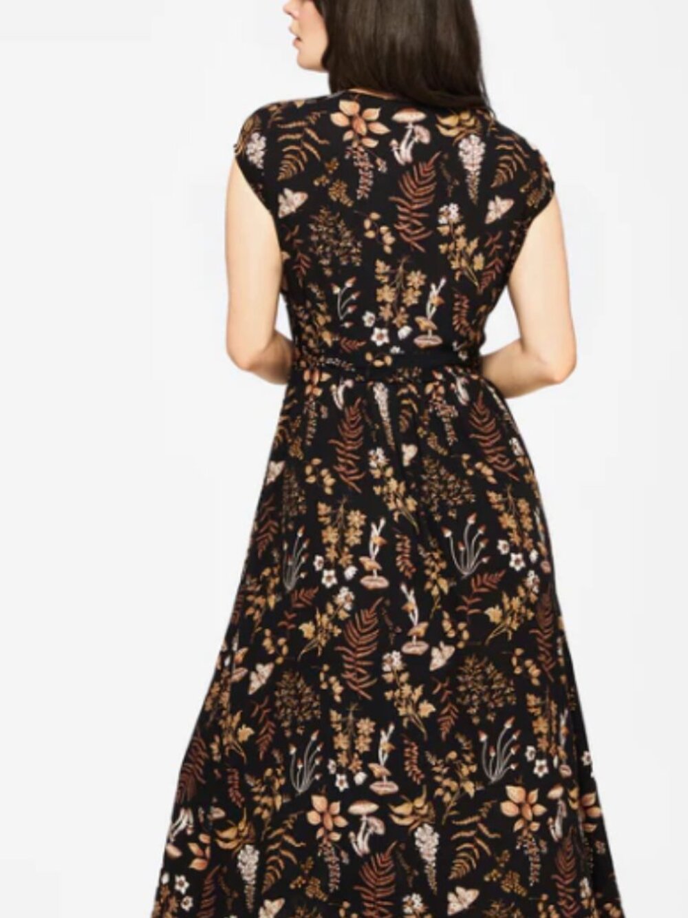 Luthien Crinkle Printed Button Up Midi Dress 8 - Picture 2 of 2